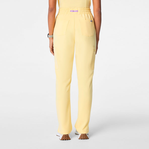 Women's Butter Yellow Dowa High-Rise Straight-Leg - Tall Scrub Pant
