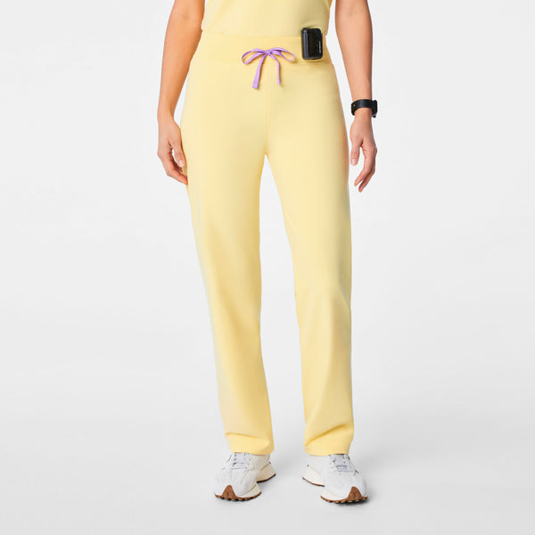 women's Butter Yellow High Waisted Livingston - Petite Basic Scrub Pant™