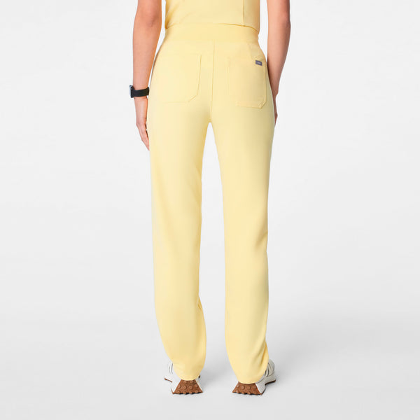 women's Butter Yellow High Waisted Livingston - Petite Basic Scrub Pant™