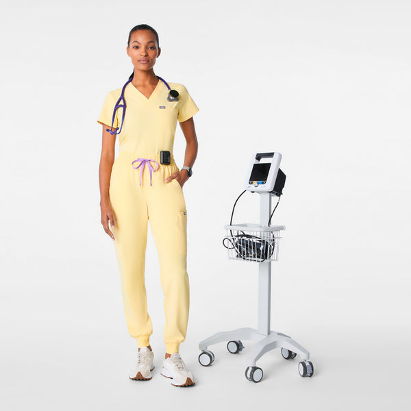 Women's Butter Yellow Uman High-Rise - Jogger Scrub Pant
