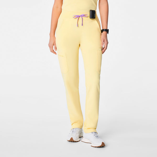 women's Butter Yellow High Waisted Yola - Petite Skinny Scrub Pant™