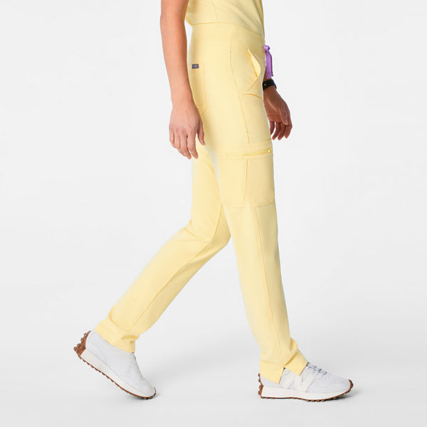 women's Butter Yellow High Waisted Yola - Petite Skinny Scrub Pant™