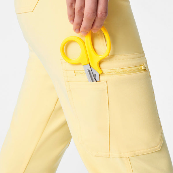 women's Butter Yellow High Waisted Yola - Petite Skinny Scrub Pant™