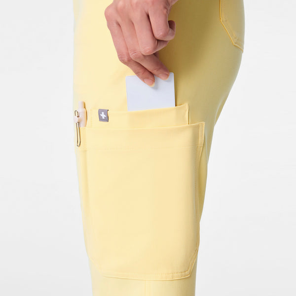 women's Butter Yellow High Waisted Yola - Petite Skinny Scrub Pant™