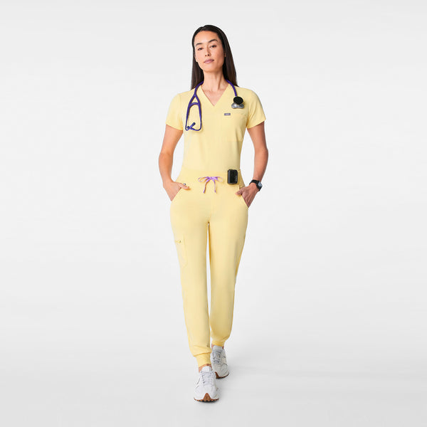 women's Butter Yellow High Waisted Zamora - Jogger Scrub Pant™