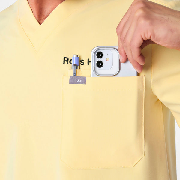 Men's Butter Yellow Leon -  Scrub Top™