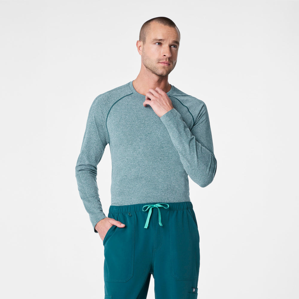 men's Caribbean Blue Makato Seamless - Longsleeve Underscrub