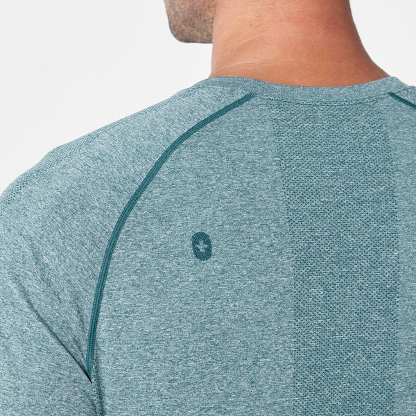men's Caribbean Blue Makato Seamless - Longsleeve Underscrub