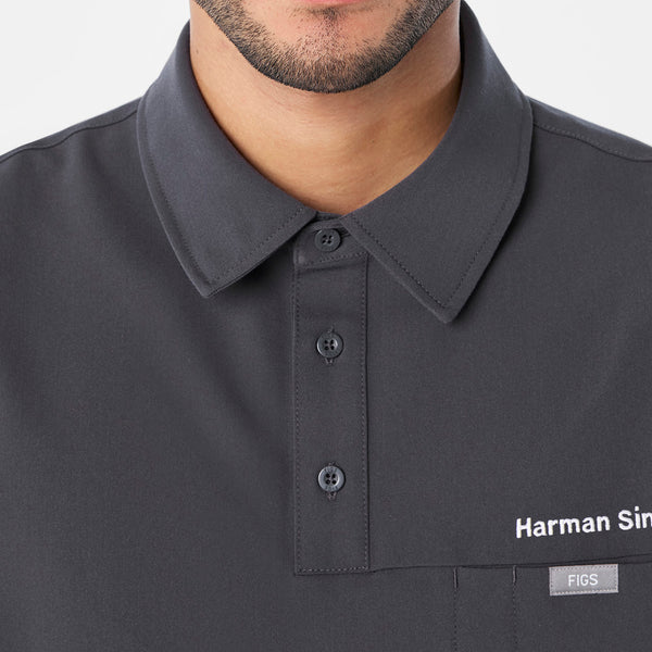 men's Charcoal Eugene Polo - Scrub Top