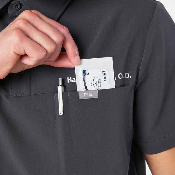 men's Charcoal Eugene Polo - Scrub Top