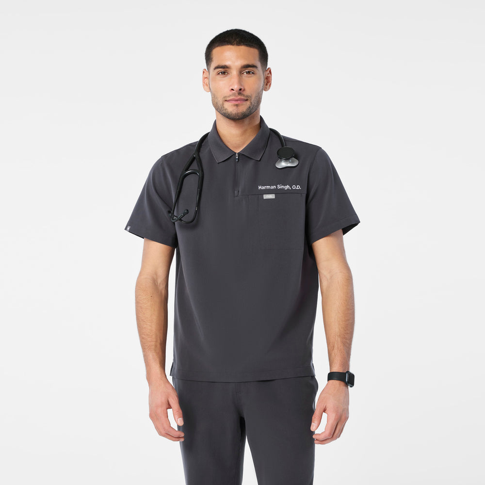 men's Charcoal Jasper Polo - Scrub Top