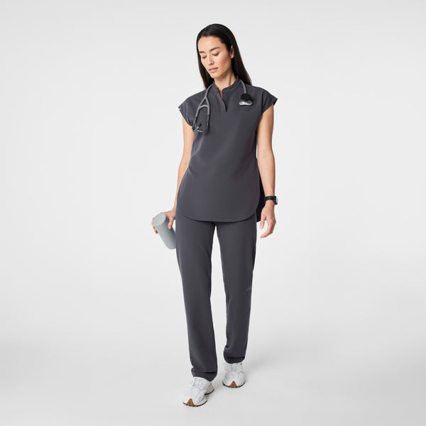 women's Charcoal Rafaela - Tunic Scrub Top™
