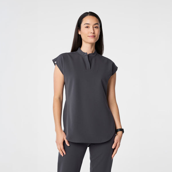 women's Charcoal Rafaela - Tunic Scrub Top™