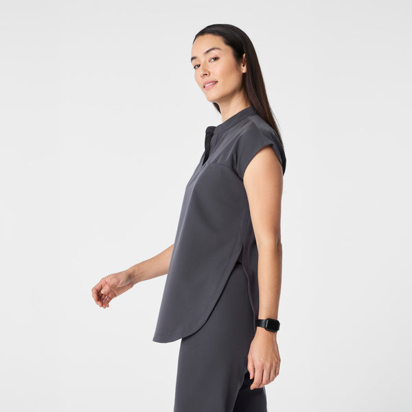 women's Charcoal Rafaela - Tunic Scrub Top™