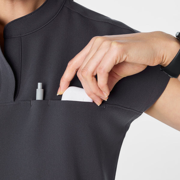 women's Charcoal Rafaela - Tunic Scrub Top™