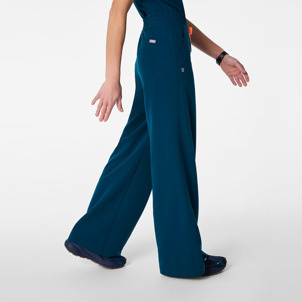 women's Deep Reef High Waisted Allison Ultra Wide Leg - Scrub Pant
