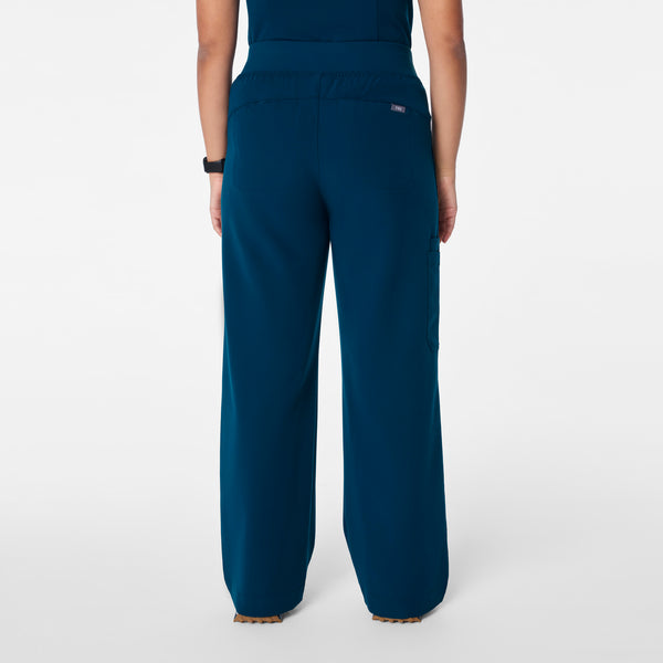 women's Deep Reef High Waisted Isabel Wide Leg - Tall Scrub Pant