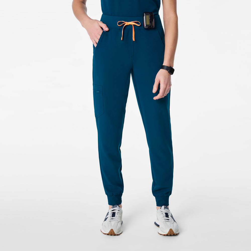 women's Deep Reef High Waisted Zamora - Petite Jogger Scrub Pant™