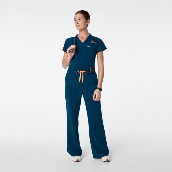 women's Deep Reef Marseille Wide Leg - Petite Scrub Pant