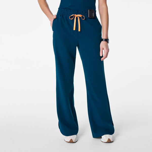 women's Deep Reef Marseille Wide Leg - Petite Scrub Pant