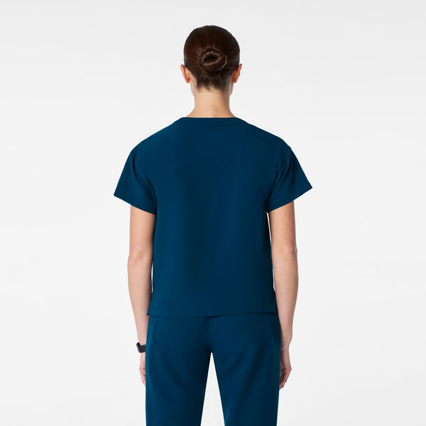 women's Deep Reef Pagosa Relaxed V-Neck - Scrub Top