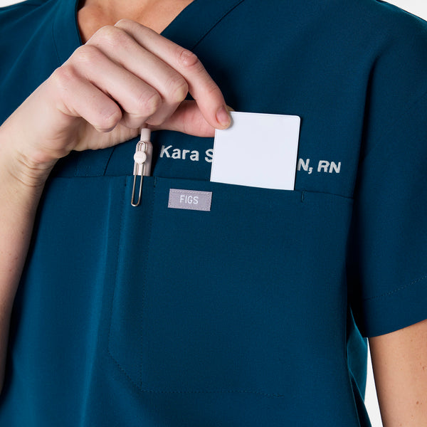 women's Deep Reef Pagosa Relaxed V-Neck - Scrub Top