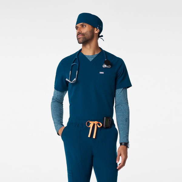 Deep Reef Modern - Classic Scrub Cap Buttonholes