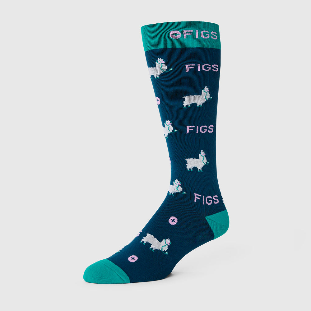 unisex Deep Reef Trauma Llama  - Compression Socks