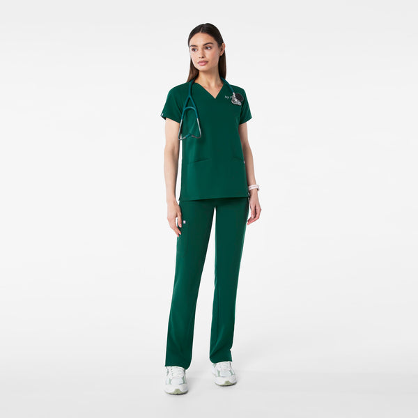 women's Forest Green Casma - Three-Pocket Scrub Top™