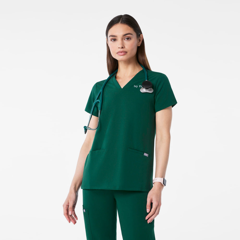 women's Forest Green Casma - Three-Pocket Scrub Top™