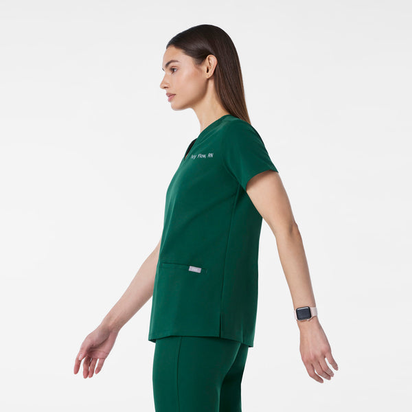 women's Forest Green Casma - Three-Pocket Scrub Top™