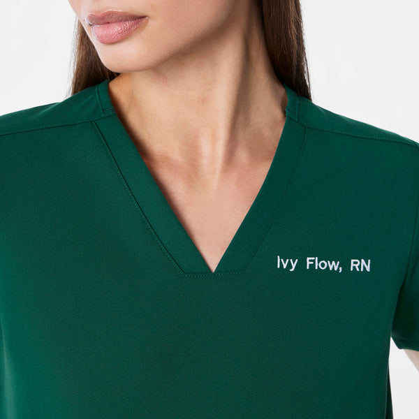 women's Forest Green Casma - Three-Pocket Scrub Top™