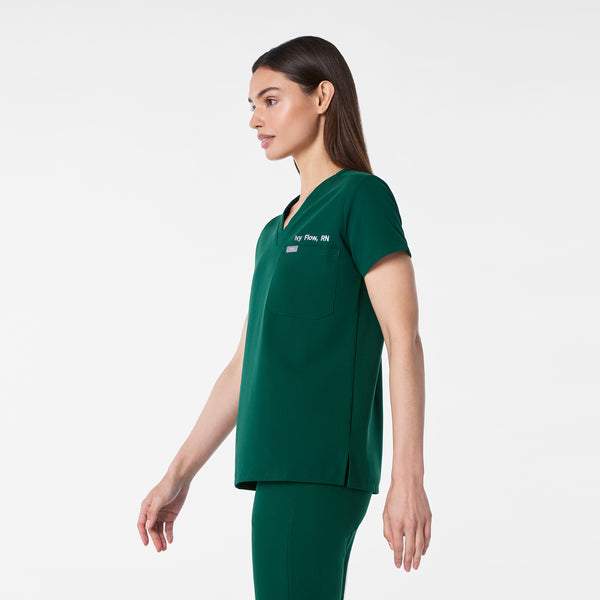 women's Forest Green Catarina Petite - One-Pocket Scrub Top™
