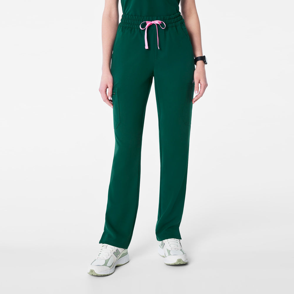 women's Forest Green High Waisted Dowa - Tall Scrub Pants