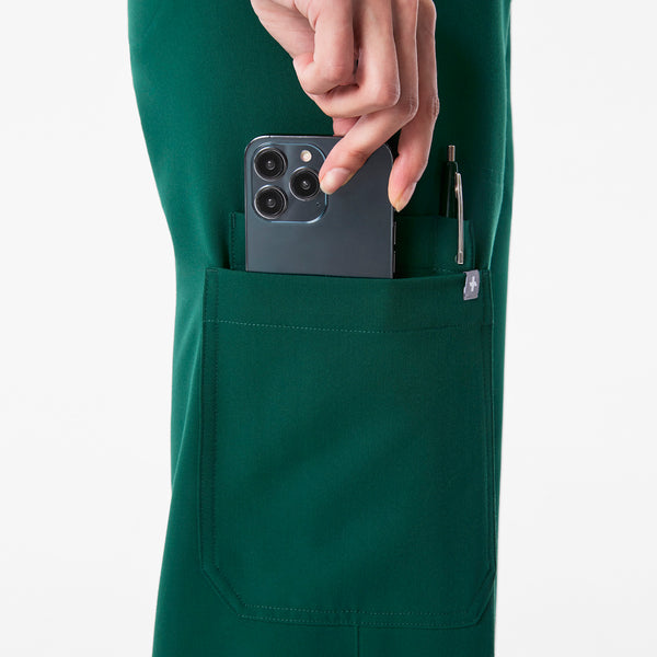 women's Forest Green Isabel High-Rise Wide-Leg - Scrub Pant