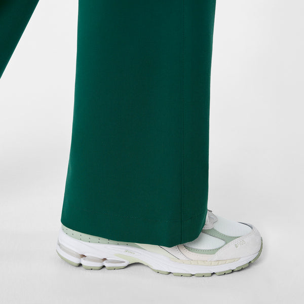 women's Forest Green Isabel High-Rise Wide-Leg - Scrub Pant