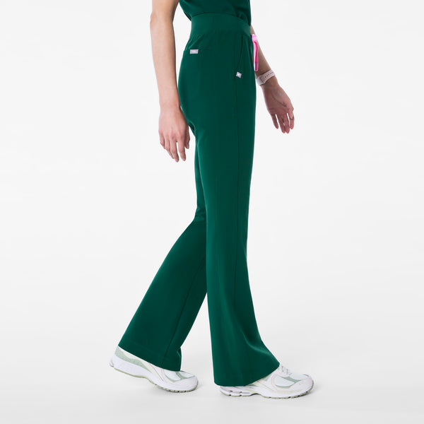 women's Forest Green Kimberley High-Rise Flare - Scrub Pant
