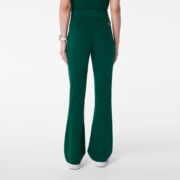 women's Forest Green Kimberley High-Rise Flare - Scrub Pant