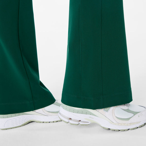 women's Forest Green Kimberley High-Rise Flare - Scrub Pant