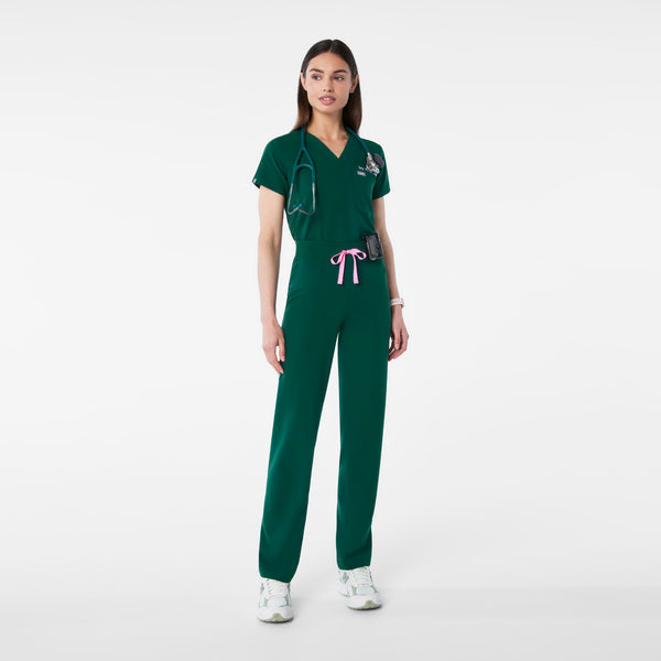 women's Forest Green High Waisted Livingston - Petite Basic Scrub Pant™