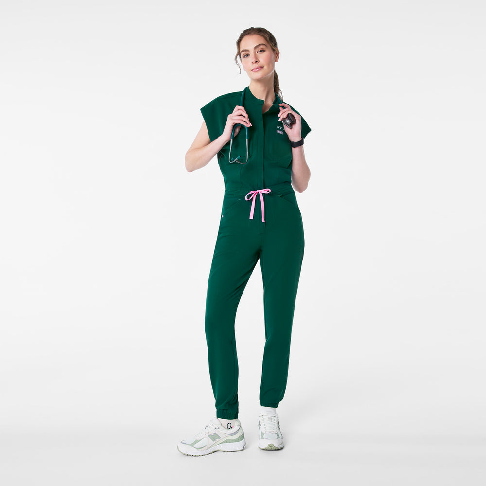 women's Forest Green Rafaela Cargo - ScrubJumpsuit™