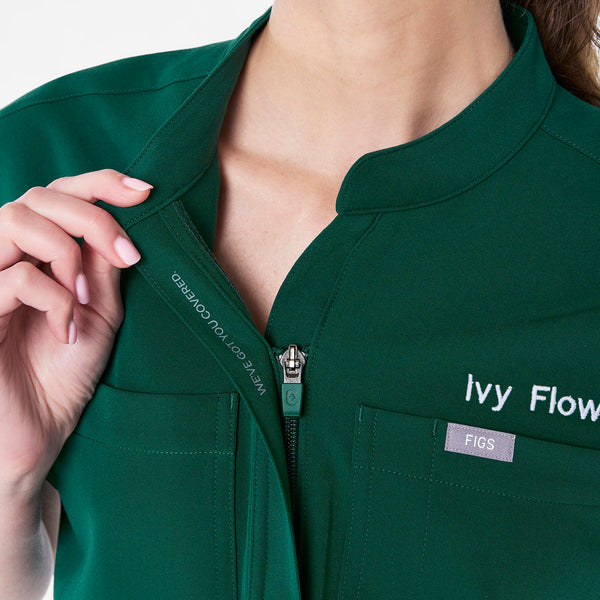 women's Forest Green Rafaela Cargo - Petite ScrubJumpsuit™