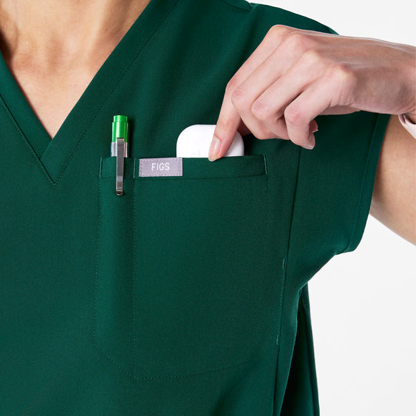 women's Forest Green Raleigh Relaxed - Scrub Top