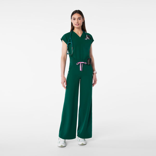 women's Forest Green Raleigh Relaxed - Scrub Top