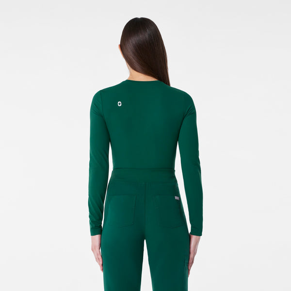 Women's Forest Green Palmer Ribbed- Long-Sleeve Underscrub