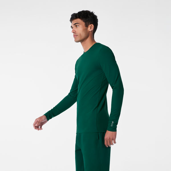 men's Forest Green Ribbed - Longsleeve Underscrub