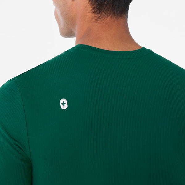men's Forest Green Ribbed - Longsleeve Underscrub