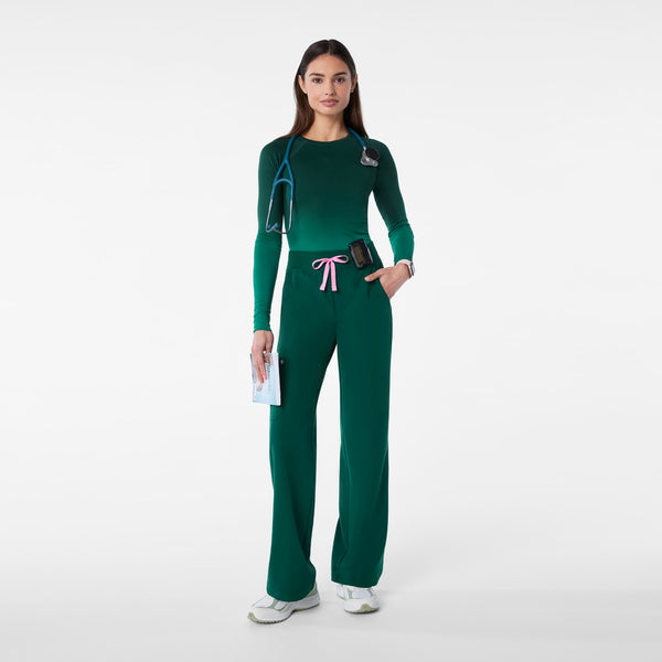 women's Ombre Forest Green Salta Seamless - Longsleeve Underscrub