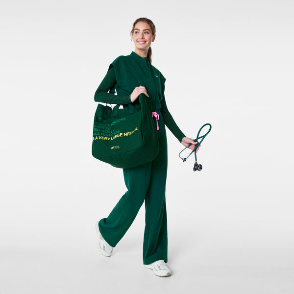Forest Green A Very Large Needle - Detachable Strap Tote