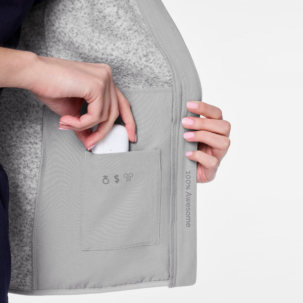 women's Heather Light Grey On-Shift -  Sweater Knit Vest™